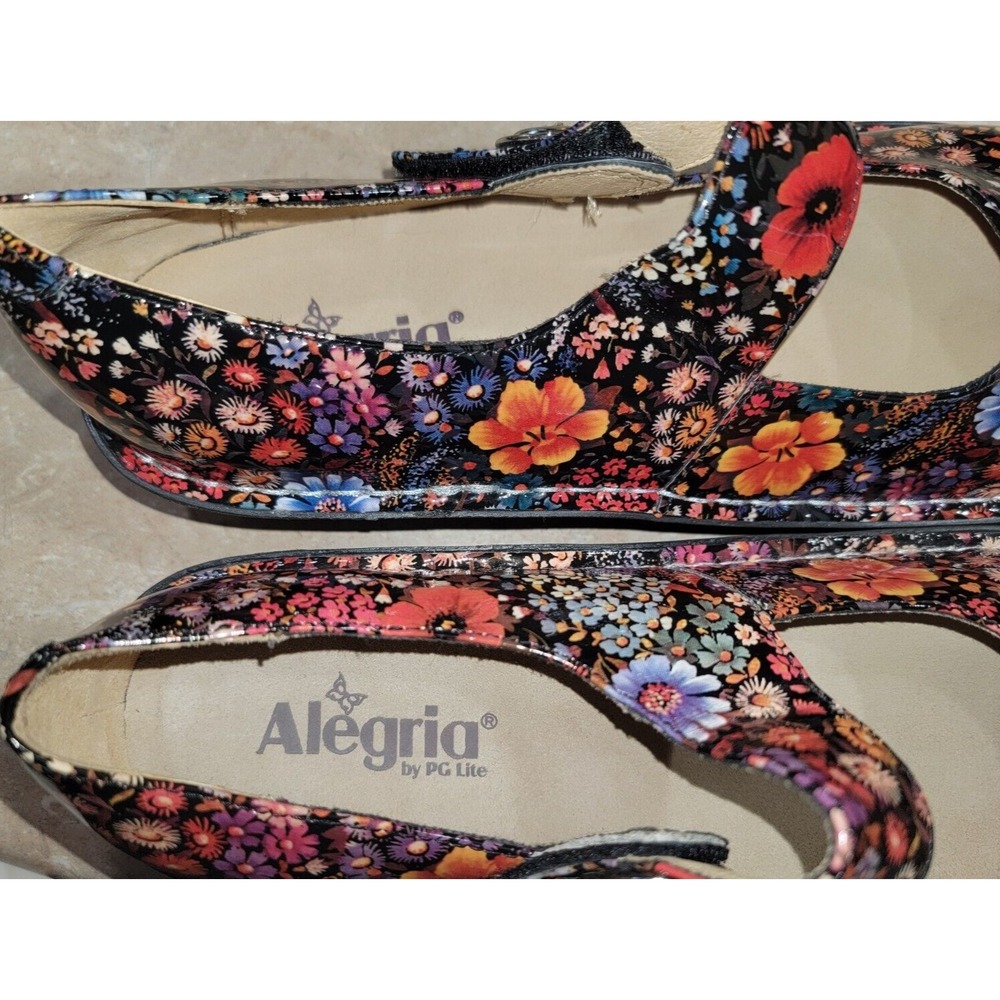 Alegria Paloma Midnight Garden Patent Leather Shoes Comfort Walking US 11.5 -12 - Picture 8 of 12